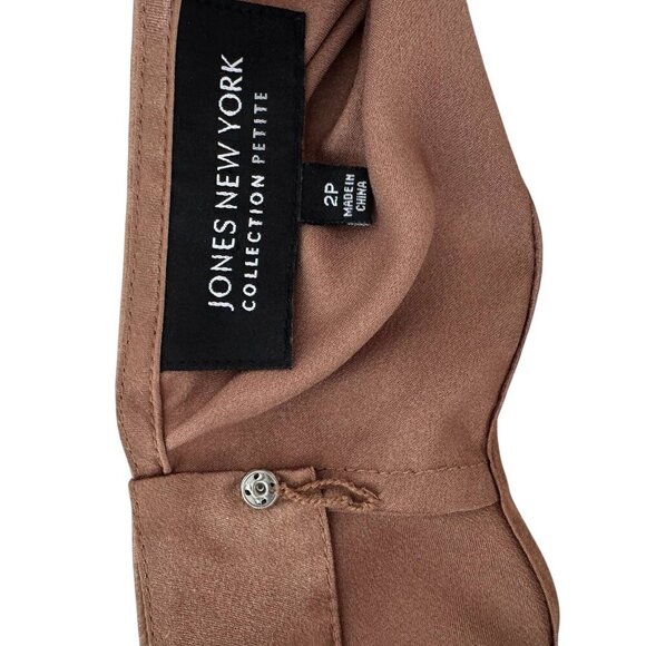 Jones New York Sleeveless Pleated Shell Top Size 2P - Picture 4 of 5